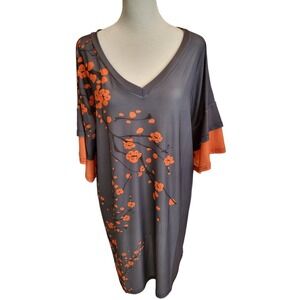 Lily by Firmania Womens Sz XL light tunic vneck NWT MSRP $86 0347